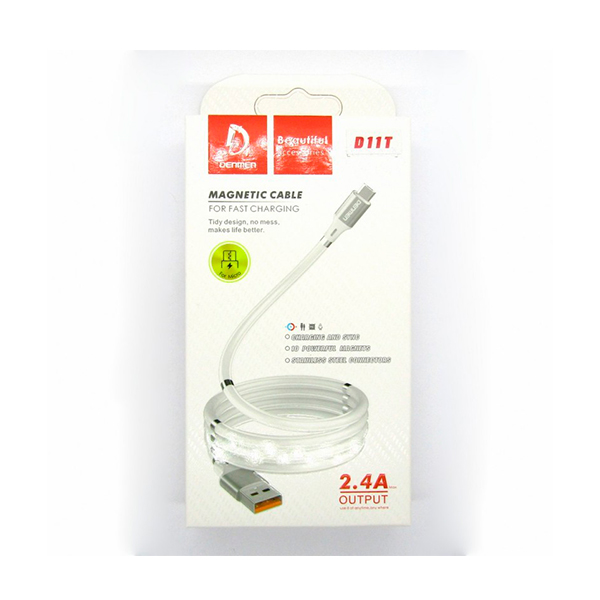 Кабель Denmen D11T Type-C 2.4A White