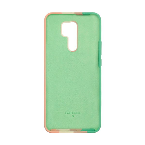 Чехол Silicone Cover Full Rainbow для Xiaomi Redmi 9 Green/Pink