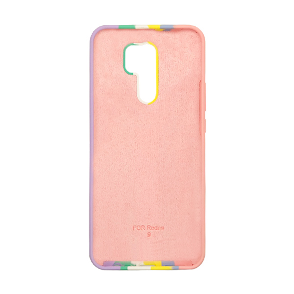 Чехол Silicone Cover Full Rainbow для Xiaomi Redmi 9 Pink/Lilac
