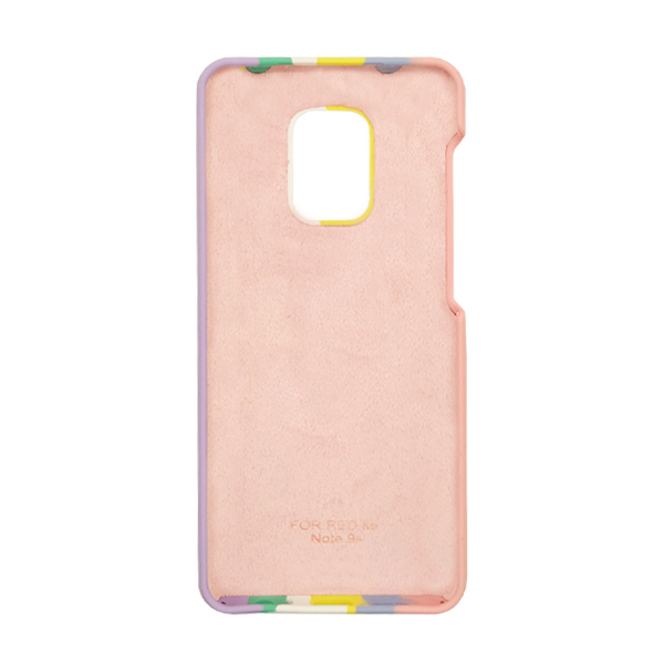 Чехол Silicone Cover Full Rainbow для Xiaomi Redmi Note 9s/Note 9 Pro/Note 9 Pro Max Pink/Lilac