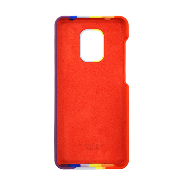 Чехол Silicone Cover Full Rainbow для Xiaomi Redmi Note 9s/Note 9 Pro/Note 9 Pro Max Red/Violet