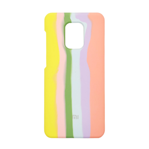 Чохол Silicone Cover Full Rainbow для Xiaomi Redmi Note 9s/Note 9 Pro/Note 9 Pro Max Yellow/Pink