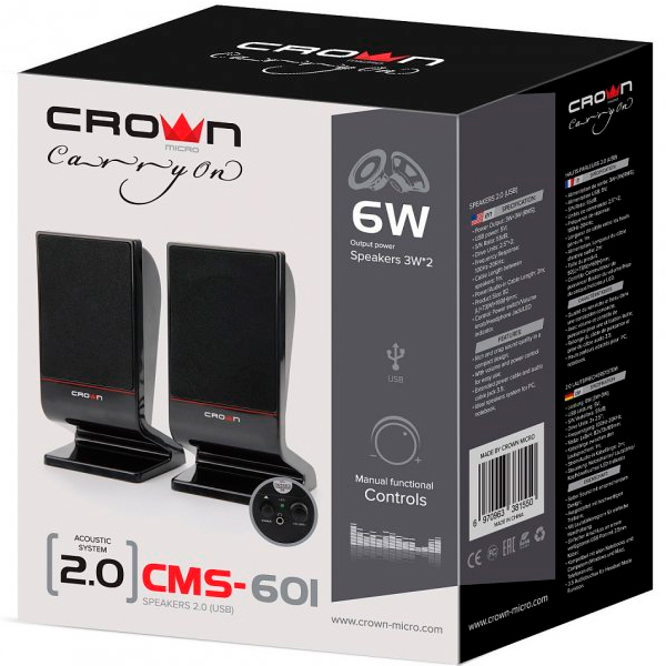 Мультимедийная акустика Crown CMS-601