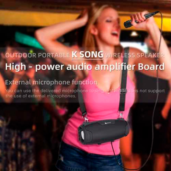 Портативна Bluetooth колонка New Rixing NR3026M + мікрофон Blue