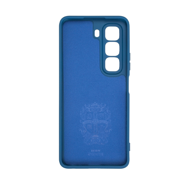 Чехол Original Soft Touch Case for Infinix Hot 50 4G Dark Blue with Camera Lens