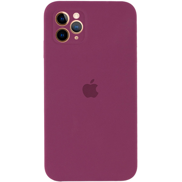 Чохол Soft Touch для Apple iPhone 11 Pro Max Maroon with Camera Lens Protection Square