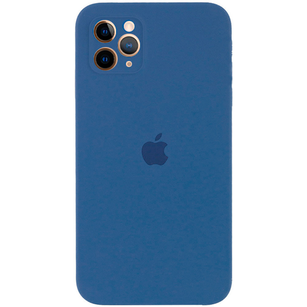 Чехол Soft Touch для Apple iPhone 11 Pro Navy Blue with Camera Lens Protection Square