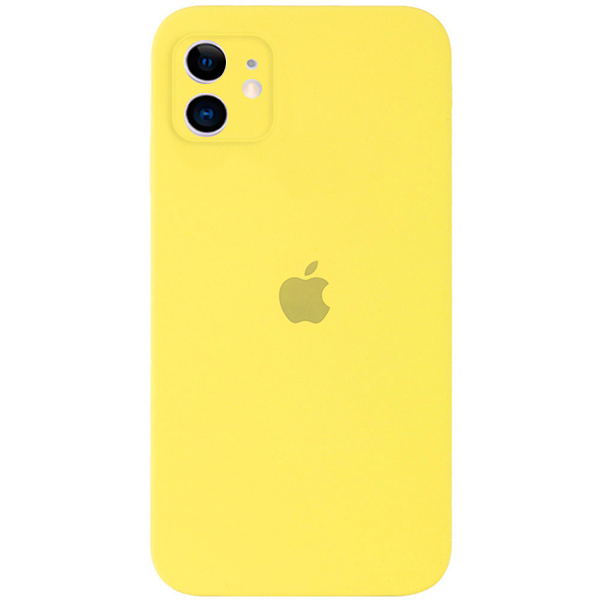Чехол Soft Touch для Apple iPhone 11 Canary Yellow with Camera Lens Protection Square