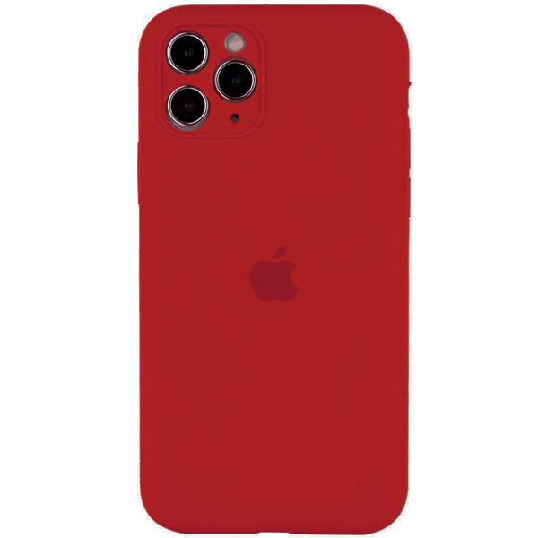 Чехол Soft Touch для Apple iPhone 12/12 Pro Rose Red with Camera Lens Protection