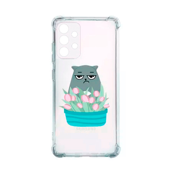 Чехол Wave Cute Case для Samsung A33-2022/A336 Clear Cat is a Mood with Camera Lens