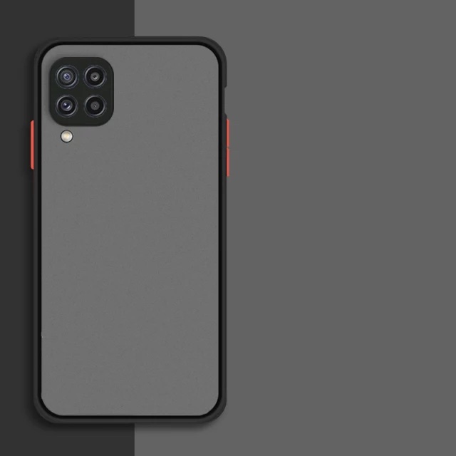 Чехол накладка Goospery Case для Samsung A12-2021/A125/M12-2021 Black/Red with Camera Lens