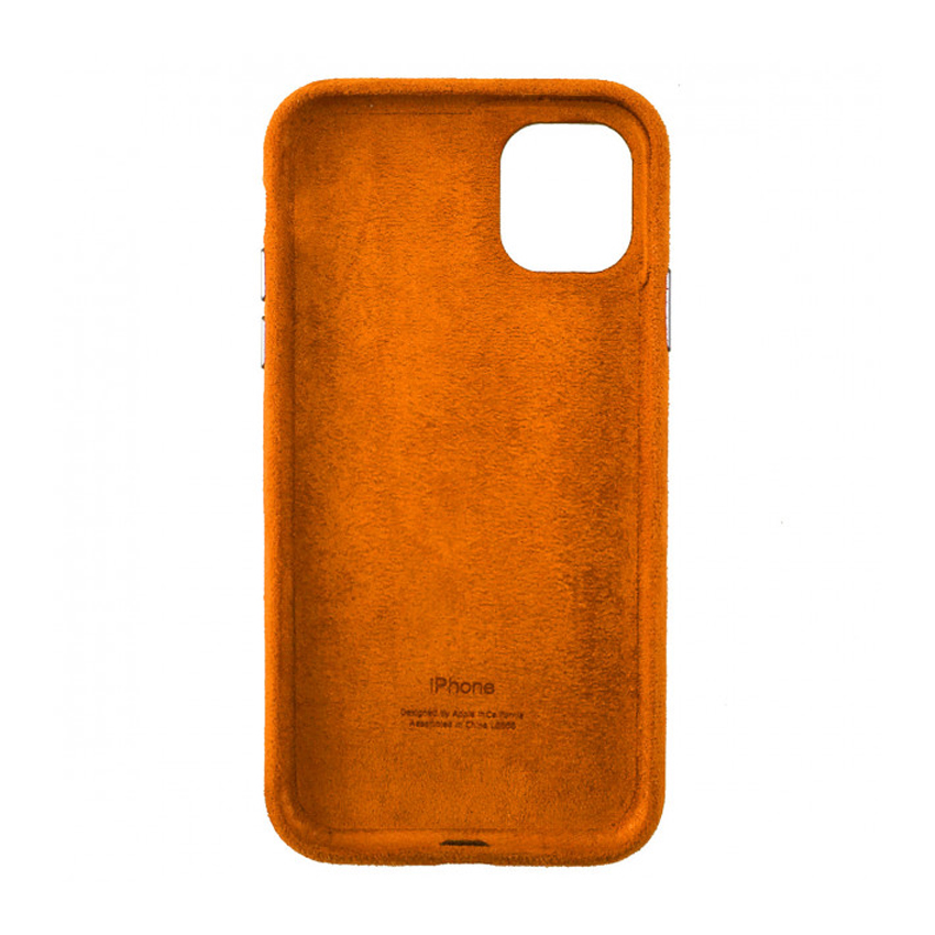 Чехол Alcantara для Apple iPhone 12/12 Pro Orange