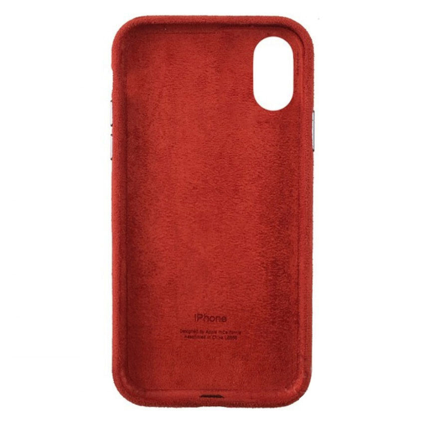 Чехол Alcantara для Apple iPhone X/XS Red