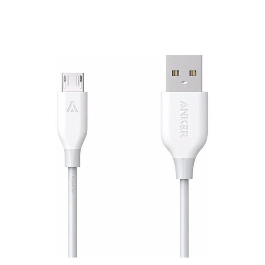 Кабель Anker Powerline V3 Micro USB 0.9m White (A8132H21)