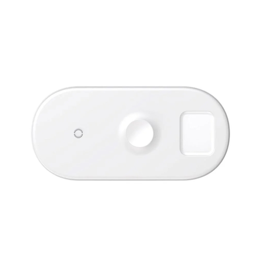 Беспроводное зарядное устройство Baseus Smart 3 in 1 Watch/iPhone/Airpods 18W White