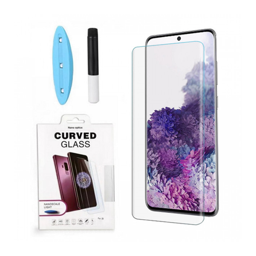 Защитное стекло Glass Curved для Samsung S11/S20 Plus + Ультрафиолет Blueo UV+UV Glue+UV