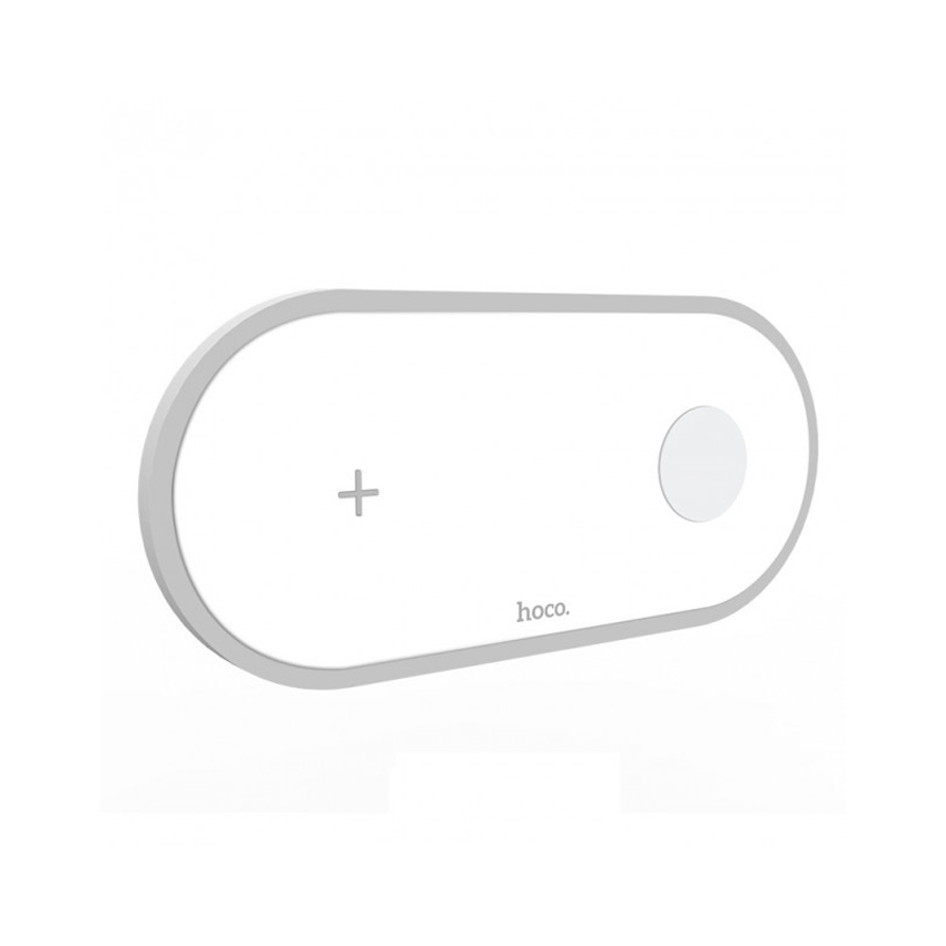 Беспроводное зарядное устройство Hoco CW20 2 in 1 Watch/iPhone 10W White