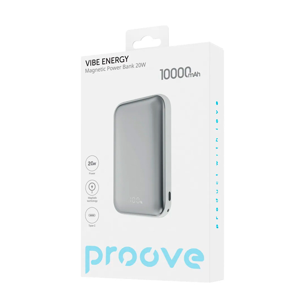 Зовнішній акумулятор Proove Vibe Energy 20W 10000mAh White