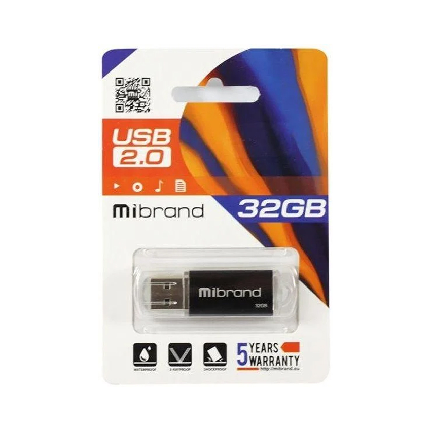 Флешка Mibrand 32GB Cougar USB 2.0 Black (MI2.0/CU32P1B)