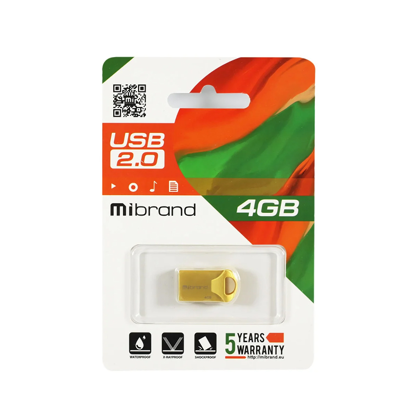 Флешка Mibrand 32GB Hawk USB 2.0 Gold (MI2.0/HA32M1G)