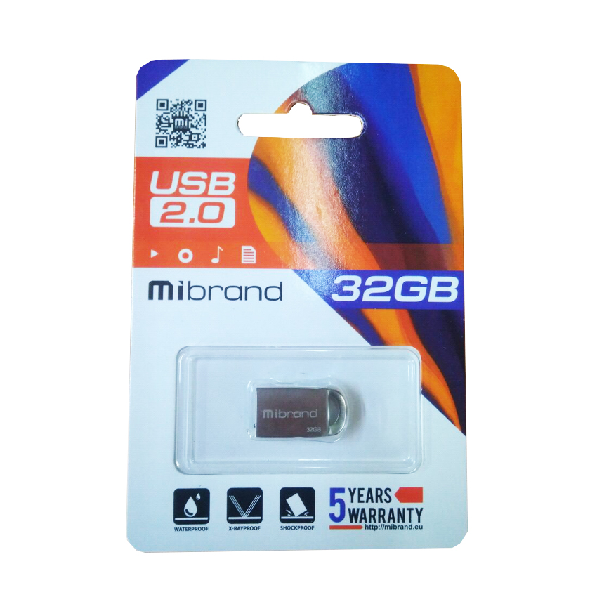 Флешка Mibrand 32GB lynx USB 2.0 Silver (MI2.0/LY32M2S)