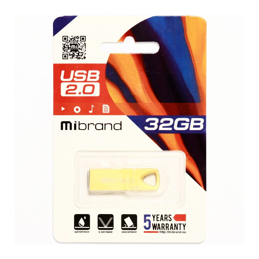 Флешка Mibrand 32Gb Taipan Gold USB 2.0
