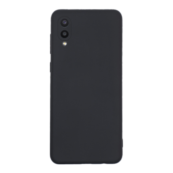Чехол Original Soft Touch Case for Samsung A02-2021/A022 Black with Camera Lens