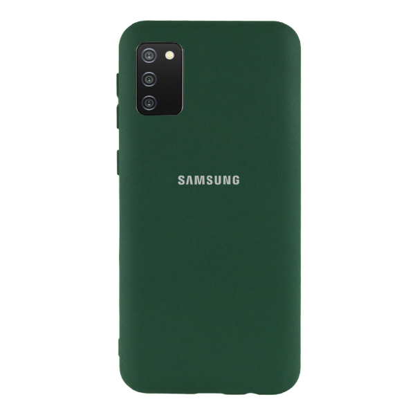 Чохол Original Soft Touch Case for Samsung A02s-2021/A025 Dark Green with Camera Lens