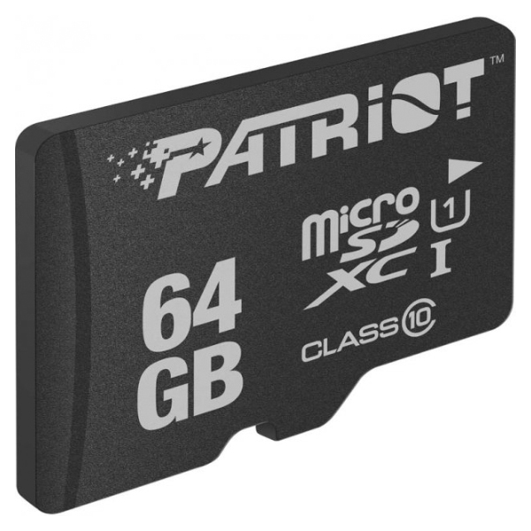 Карта памяти PATRIOT 64 GB microSDXC UHS-I LX PSF64GMDC10