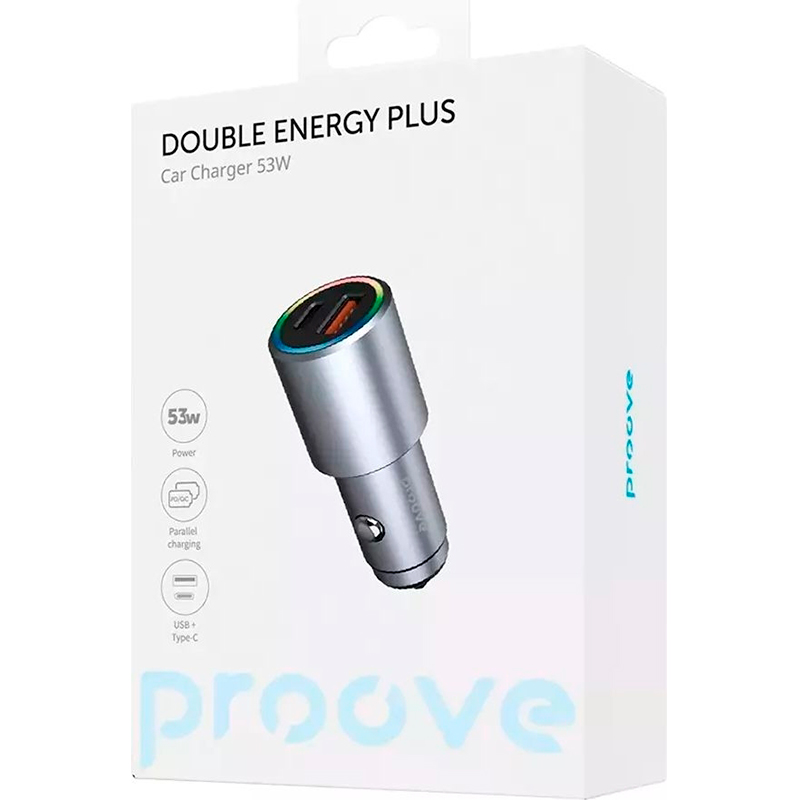 АЗП Proove Double Energy Plus 53W USB-A + USB-C