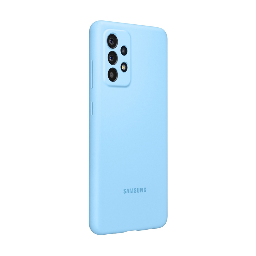 Чехол накладка Samsung A52 Silicone Cover Blue (EF-PA525TLEGRU)