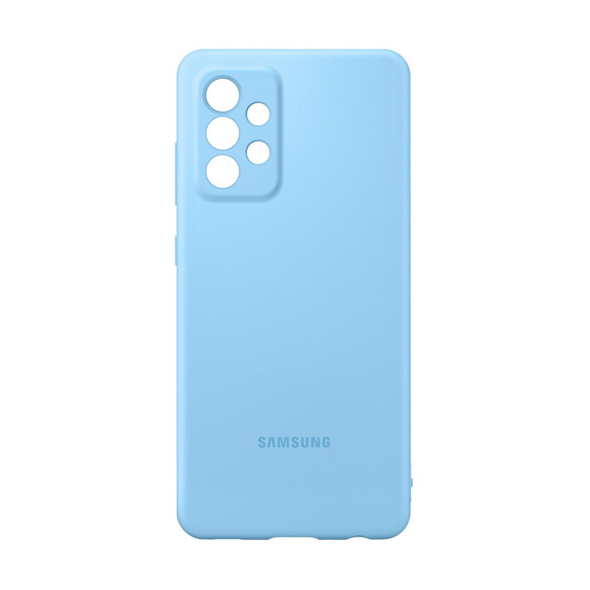 Чехол накладка Samsung A72 Silicone Cover Blue (EF-PA725TLEGRU)