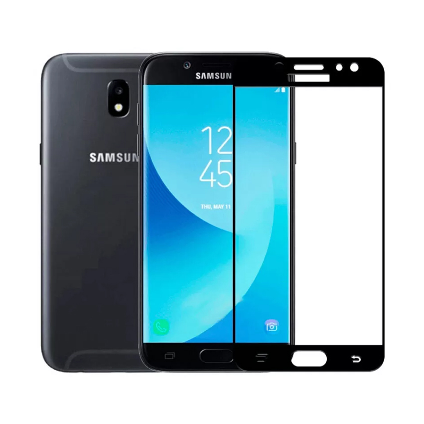 Защитное стекло для Samsung J7-2017/J730 3D Black (тех.пак)