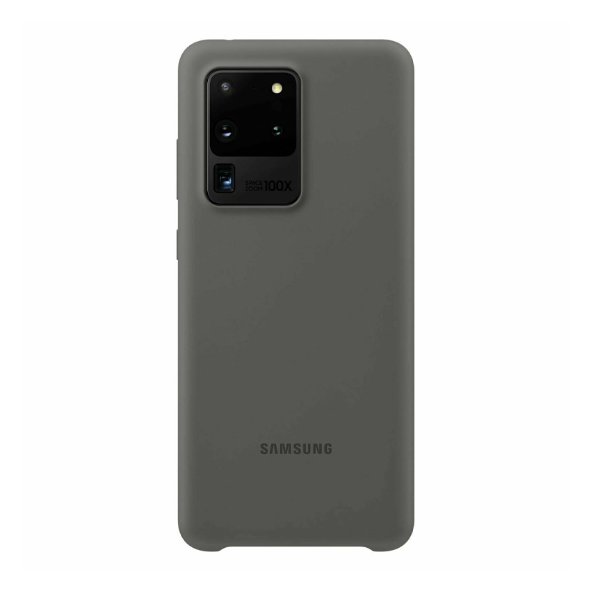 Чехол накладка Silicone Cover для Samsung S20 Ultra EF-PG988TJEGRU (Gray)