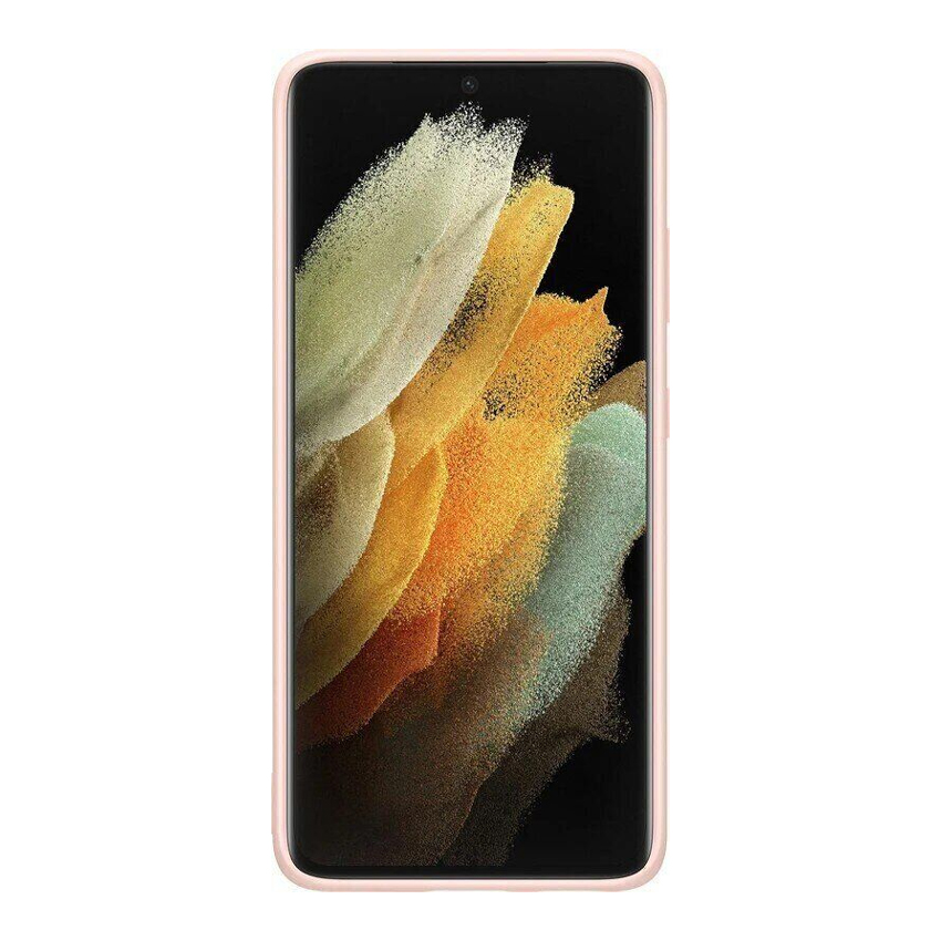 Чехол накладка Samsung G998 Galaxy S21 Ultra Silicone Cover Pink (EF-PG998TPEG)