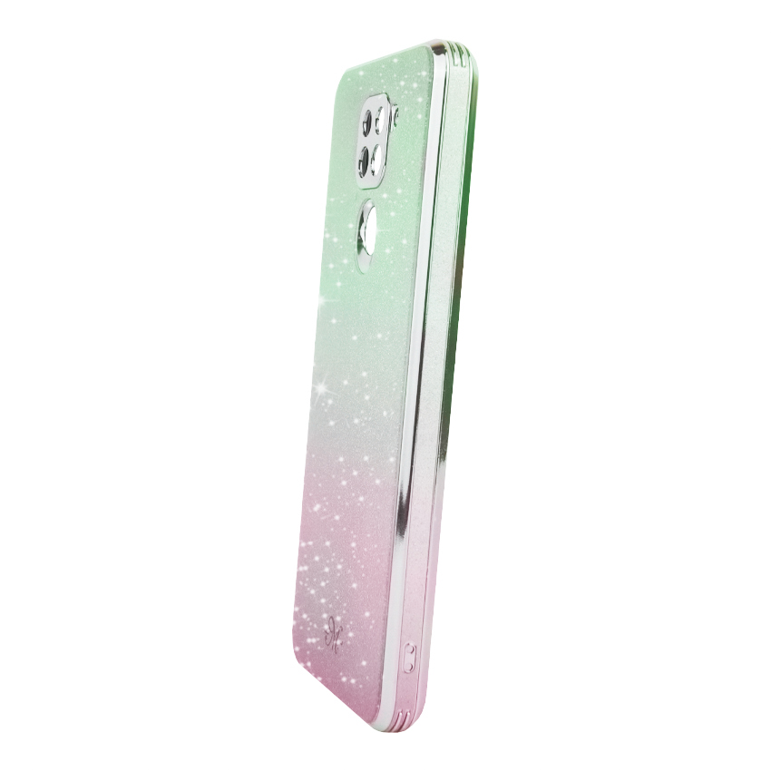 Чехол Swarovski Case для Xiaomi Redmi Note 9/Redmi 10x Green/Light Pink
