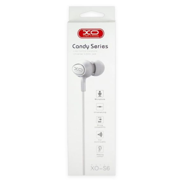 Навушники з мікрофоном XO S6 White