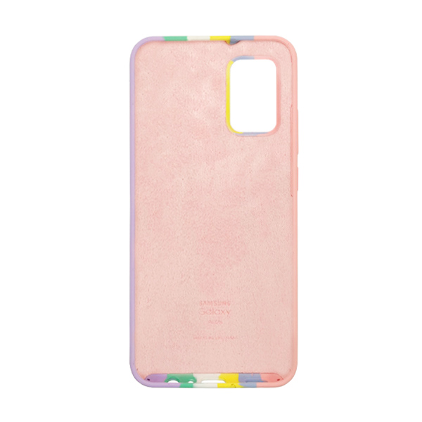 Чохол Silicone Cover Full Rainbow для Samsung A02s-2021/A025 Pink/Lilac