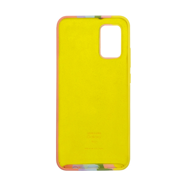 Чохол Silicone Cover Full Rainbow для Samsung A02s-2021/A025 Yellow/Pink