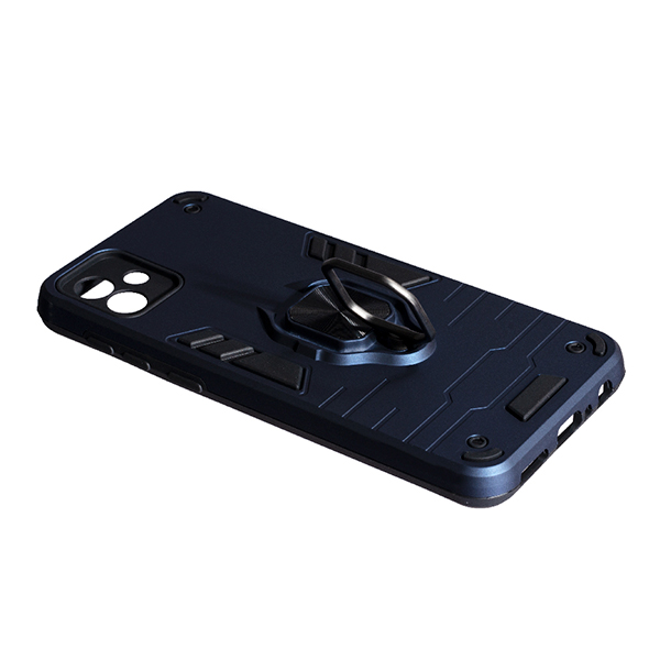 Чехол Armor Antishock Case для Samsung A04-2022/A045 with Ring Dark Blue with Camera Lens