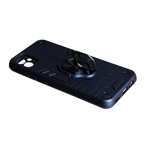 Чохол Armor Antishock Case для Samsung A04e-2022/A042 with Ring Dark Blue with Camera Lens