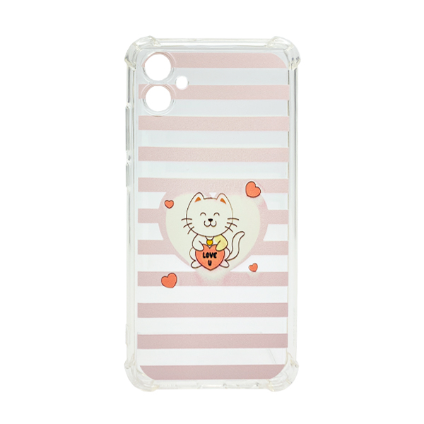 Чехол Wave Cute Case для Samsung A04e-2022/A042 Clear Kitty Love with Camera Lens