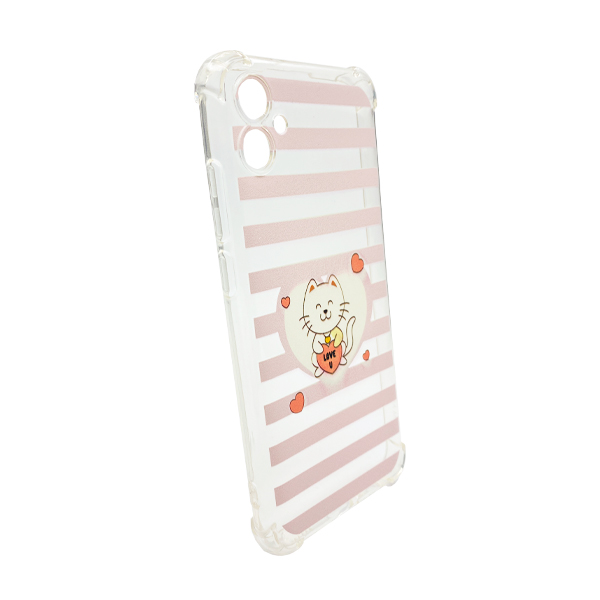 Чехол Wave Cute Case для Samsung A04e-2022/A042 Clear Kitty Love with Camera Lens