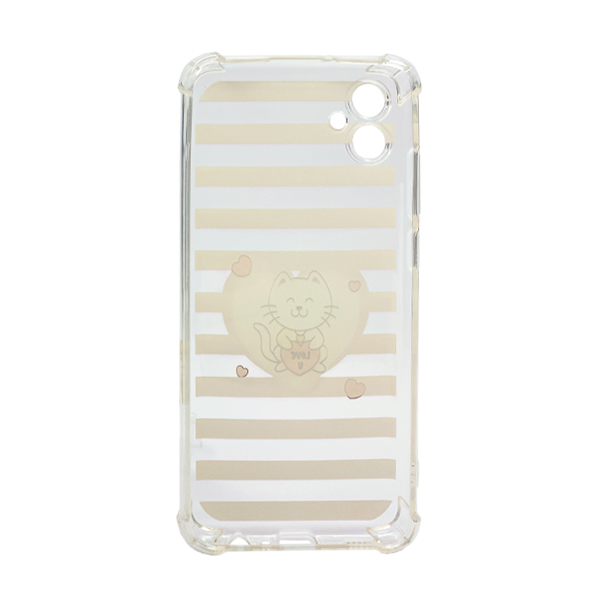 Чохол Wave Cute Case для Samsung A04e-2022/A042 Clear Kitty Love with Camera Lens