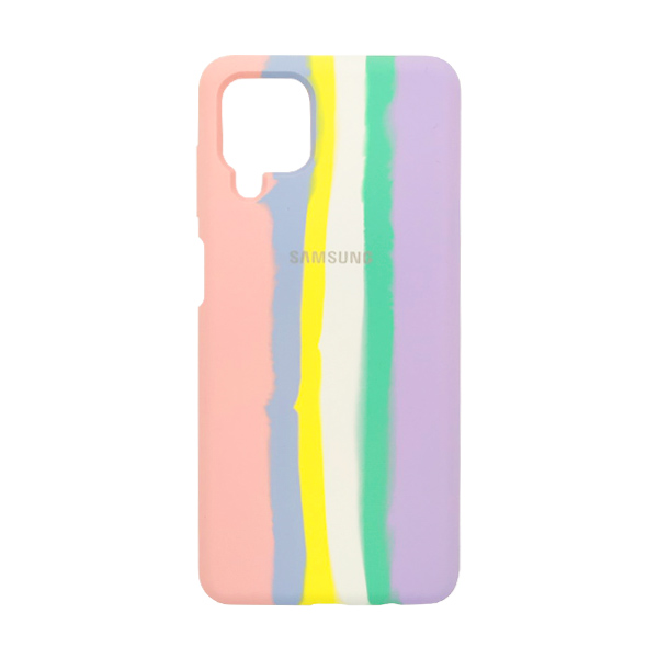 Чехол Silicone Cover Full Rainbow для Samsung A12-2021/A125 Pink/Lilac