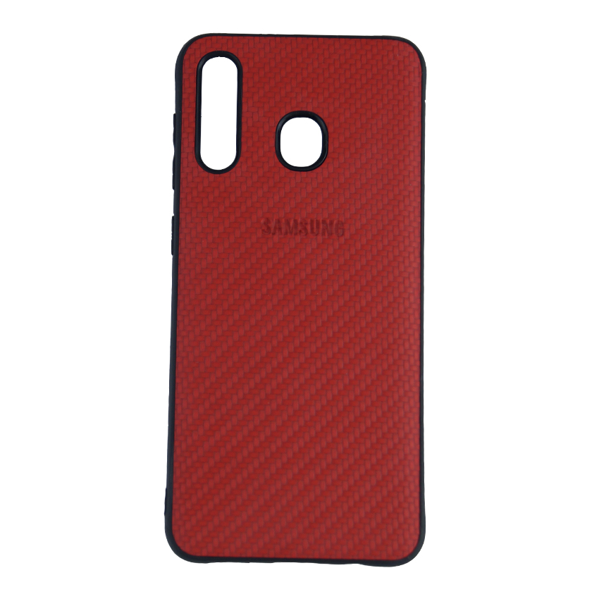 Чехол накладка Carbon для Samsung A20-2019/A205/A30-2019/A305 Red