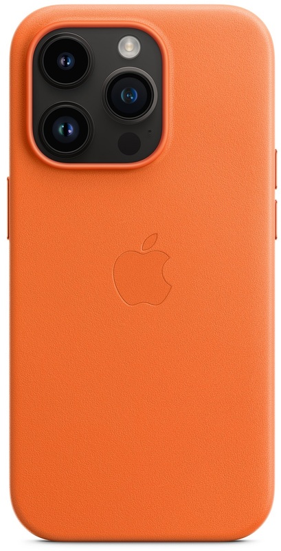 Чохол Apple iPhone 14 Pro Max Leather Case with MagSafe Orange (MPPR3)