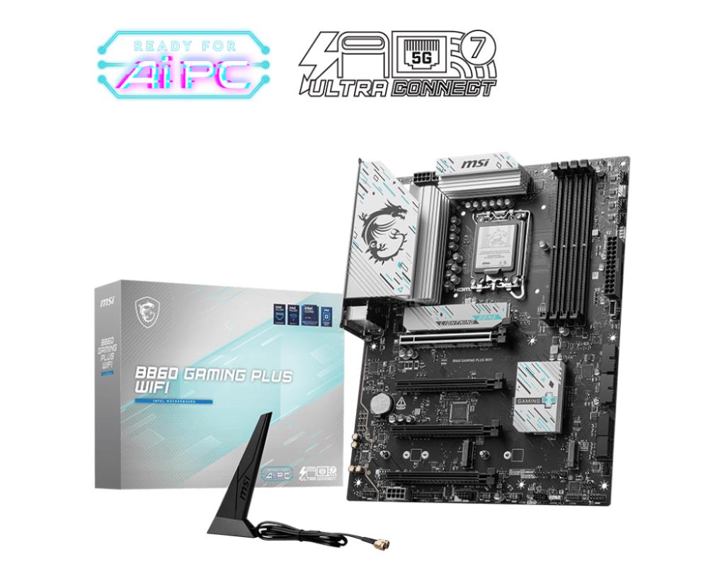 Материнська плата B860 S1851 ATX B860 GAMING PLUS WIFI MSI