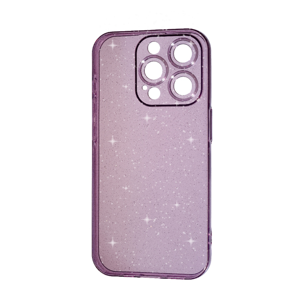 Чохол Silicon Shiny Case iPhone 13 Pro Max Glitter Clear/Purple