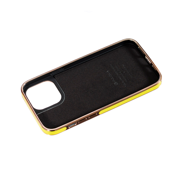 Чехол Puloka Leather Case для iPhone 13/14 Yellow